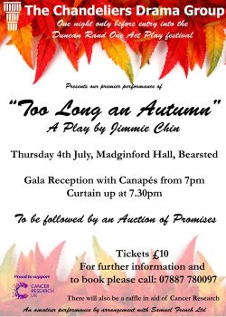 Chandeliers Drama Group - Maidstone, Kent - Production Poster